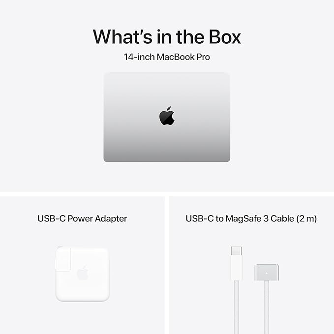 MACBOOK PRO 14-INCH, APPLE M3 CHIP, 8C CPU, 10C GPU, 8GB UM, 1TB SSD - SILVER