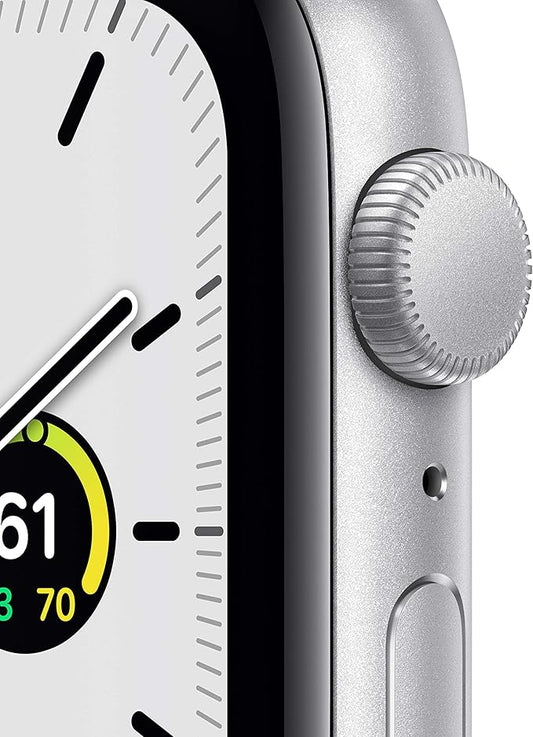 APPLE WATCH SE - SILVER ALUMINIUM CASE WITH WHITE SPORT BAND