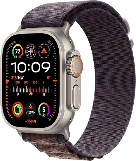 Apple Watch Ultra 2 - Titanium Case with Indigo Alpine Loop