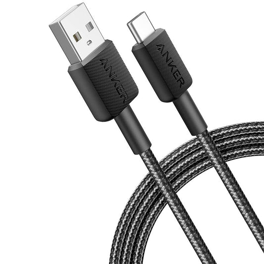 ANKER 322 USB-A TO USB-C CABLE (6FT BRAIDED) - BLACK