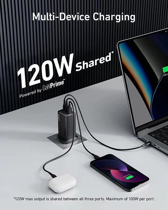 ANKER 737 CHARGER (GANPRIME 120W) BLACK