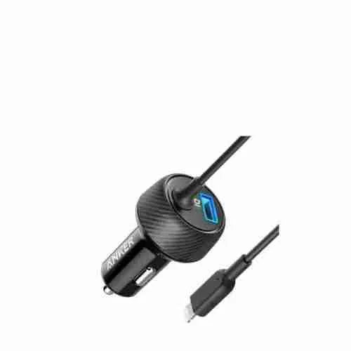 ANKER POWERDRIVE 2 ELITE WITH LIGHTNING CONNECTOR BLACK