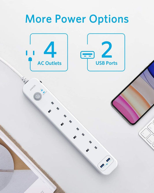 ANKER POWEREXTEND USB 4 STRIP - WHITE