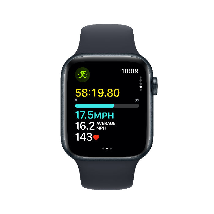 APPLE WATCH SE MIDNIGHT ALUMINIUM CASE WITH MIDNIGHT SPORT BAND – REGULAR