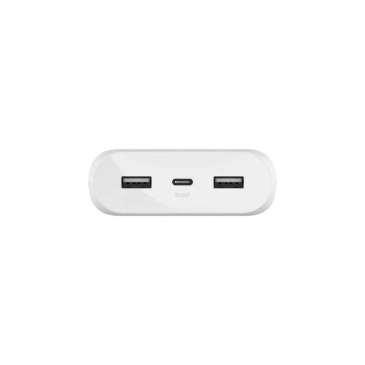Belkin 20K Power Bank, 15W USB-C Input, USB-A Output, White