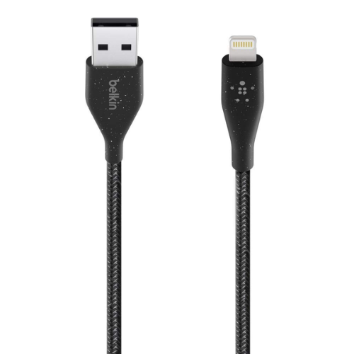 Belkin Cable Duratek Plus Lightning to USB-A with Strap 1 m – Black / White