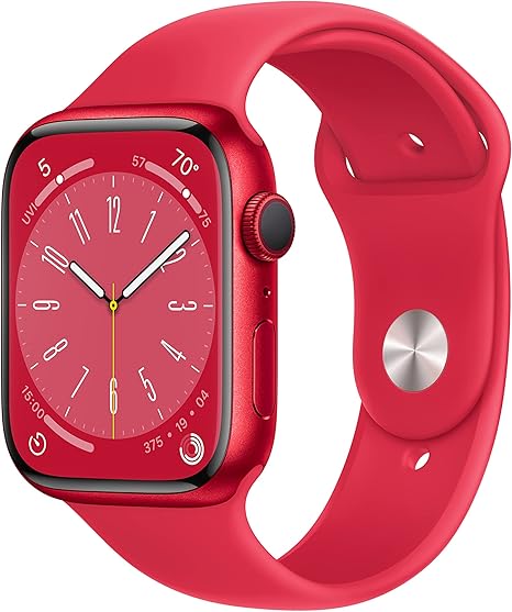 APPLE WATCH SERIES 8 RED ALUMINIUM CASE WITH RED SPORT BAND – REGULAR