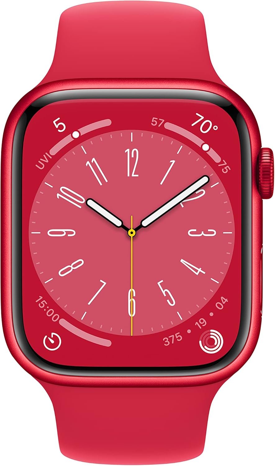 APPLE WATCH SERIES 8 RED ALUMINIUM CASE WITH RED SPORT BAND – REGULAR