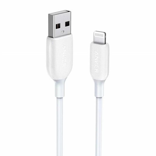 ANKER POWERLINE III USB-A CABLE WITH LIGHTNING CONNECTOR 6FT WHITE