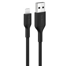 Belkin BoostCharge Braided Lightning to USB-C Cable, 2 m, Black / White