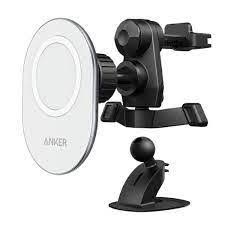 ANKER POWERWAVE MAGNETIC CHARGING CAR MOUNT BLACK+WHITE