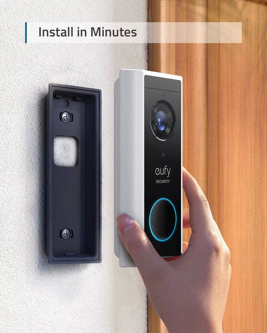 Eufy Video Doorbell 2K (Battery-Powered) - Black + White