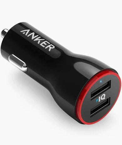 ANKER POWERDRIVE 2 24W 2-PORT CAR CHARGER (BLACK)