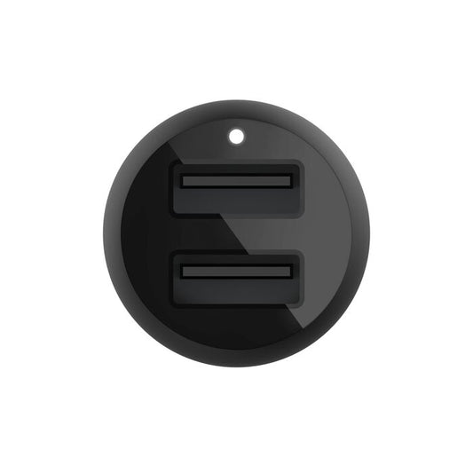 Belkin BoostCharge Dual USB-A Port Car Charger 24 W, Black