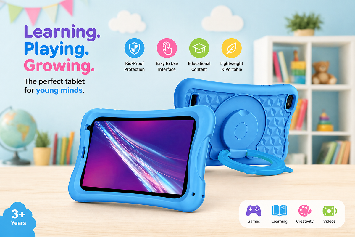 Modio M730 5G 6GB/256GB Android Kids Educational Tablet, 7" Display Size, Android 10.0 OS, 4000mAh Battery, SIM Card Slot, Parental Controls