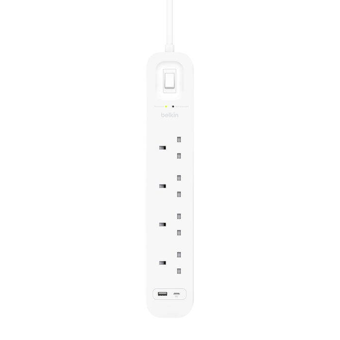 Belkin Surge Protector 4-Outlet 525 Joules, 18W USB-A + USB-C