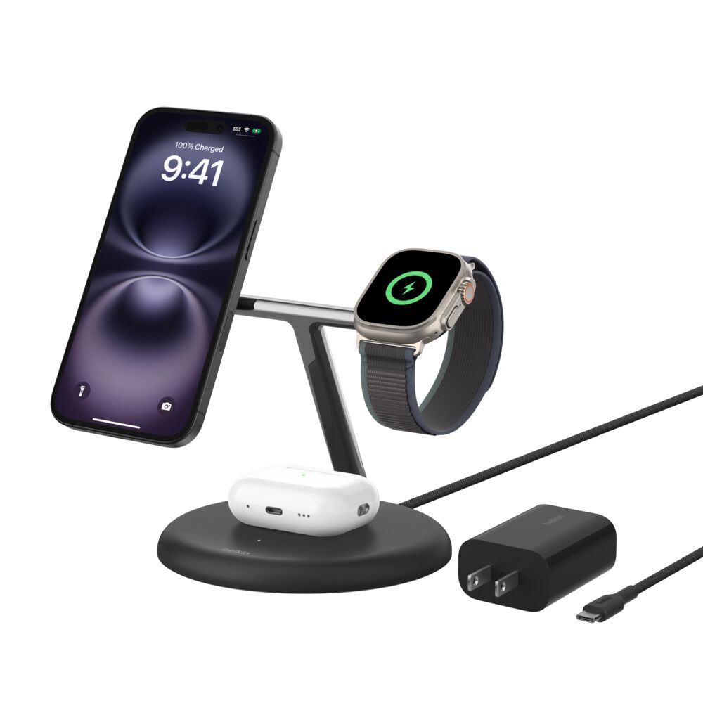Belkin Wireless Charger Stand with MagSafe &amp; Boost Charge 7.5W – Black