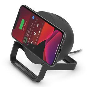 Belkin SOUNDFORM Charge Bluetooth Speaker + 10 W Wireless Charger (Black / White)