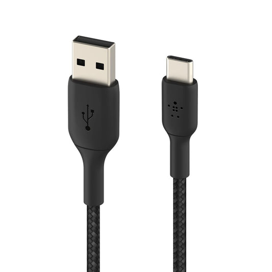 Belkin Cable Boost Charge USB-A to USB-C Braided 1 m – Black / White