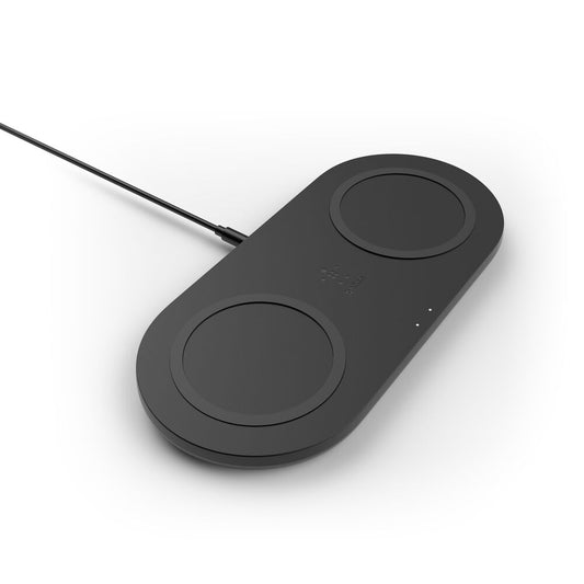 Belkin Dual Wireless Charging Pads BoostCharge – 10 W (Black or White, with Power Supply)