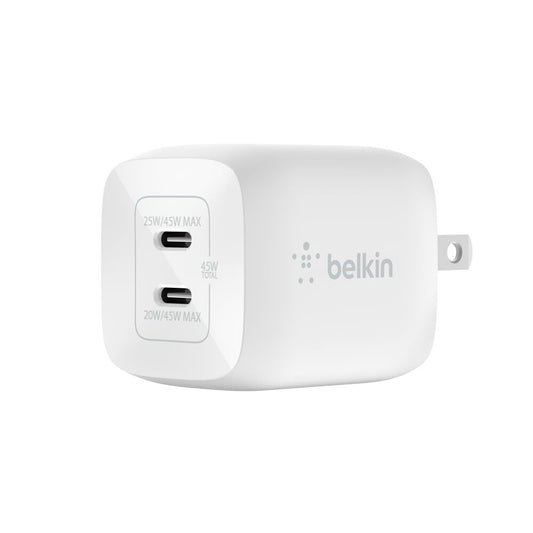 Belkin Dual 45 W USB-C PD GaN Fast Charger with PPS
