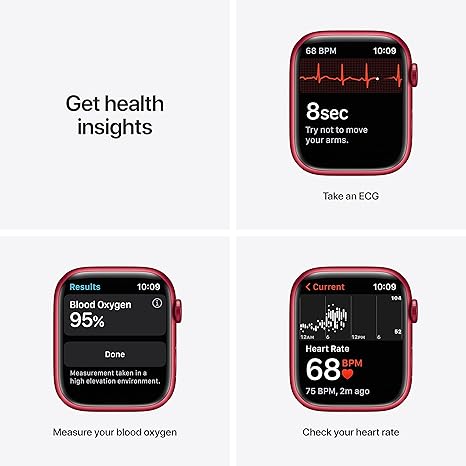 Apple Watch Series 7  –  Red (Red Sport Band)