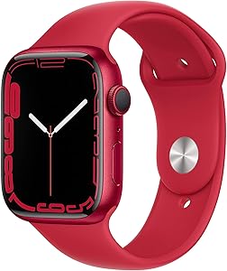 Apple Watch Series 7  –  Red (Red Sport Band)