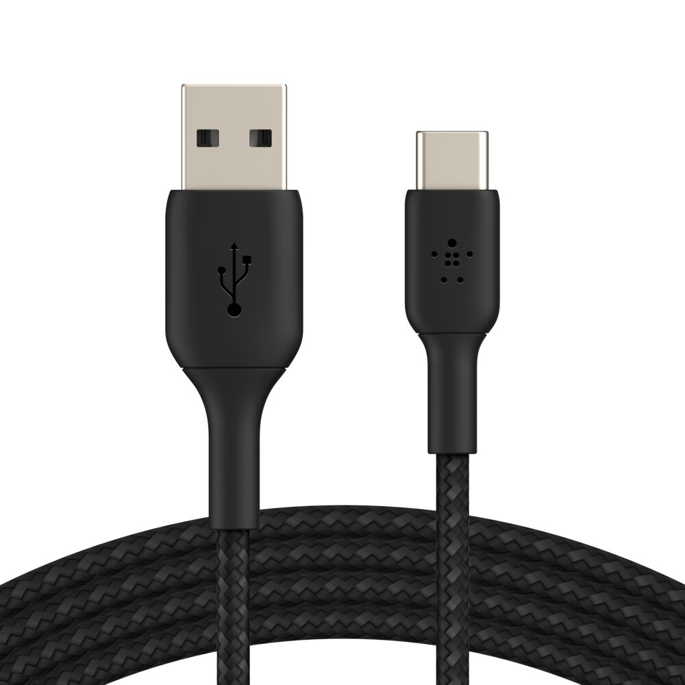 Belkin Cable Boost Charge USB-A to USB-C Braided 1 m – Black / White