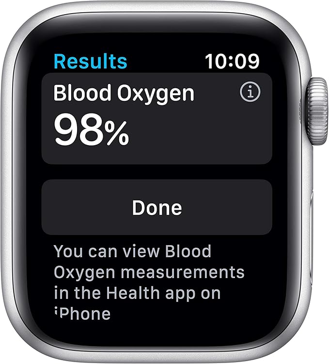 Apple Watch Series 6  – Silver Stainless Steel Case with White Sport Band (Regular)