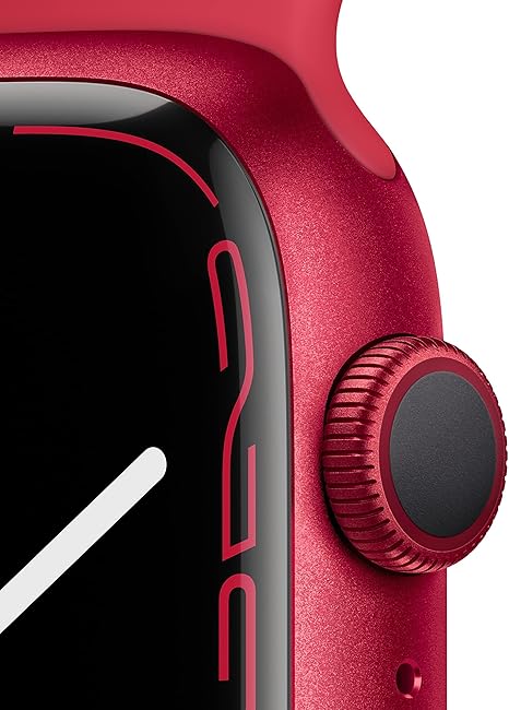 Apple Watch Series 7  –  Red (Red Sport Band)