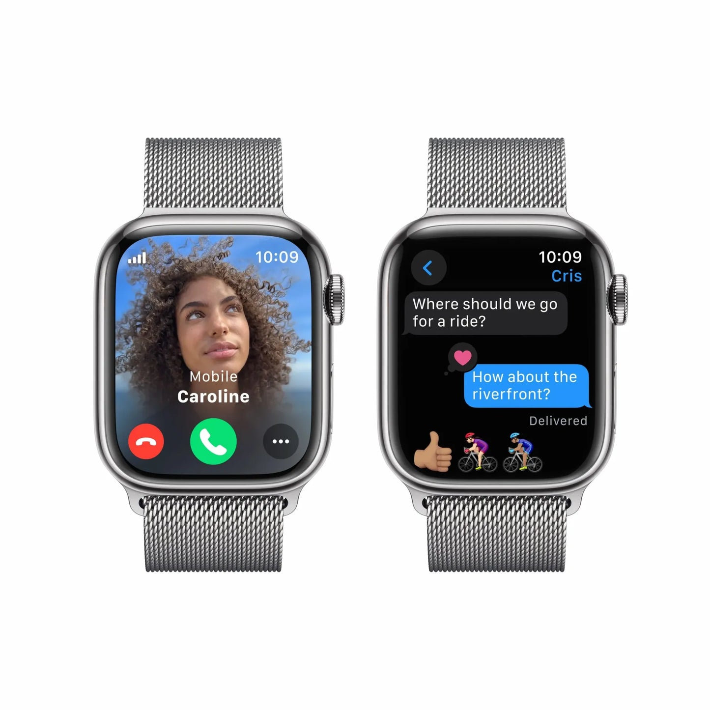 Apple Watch Series 6  – Silver Stainless Steel Case with Silver Milanese Loop