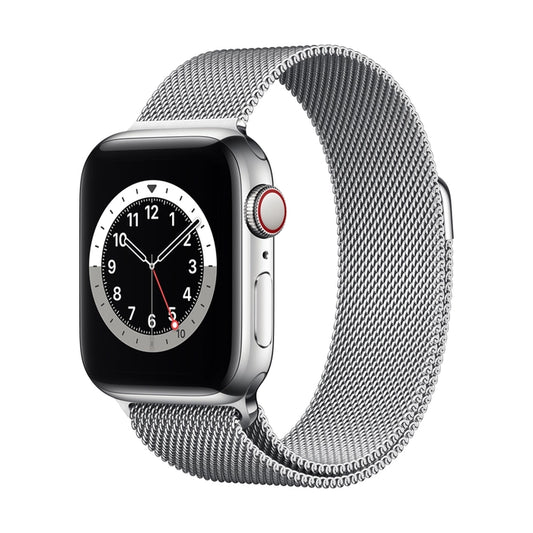 Apple Watch Series 6  – Silver Stainless Steel Case with Silver Milanese Loop