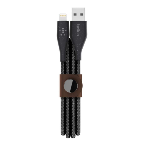 Belkin Cable Duratek Plus Lightning to USB-A with Strap 1 m – Black / White