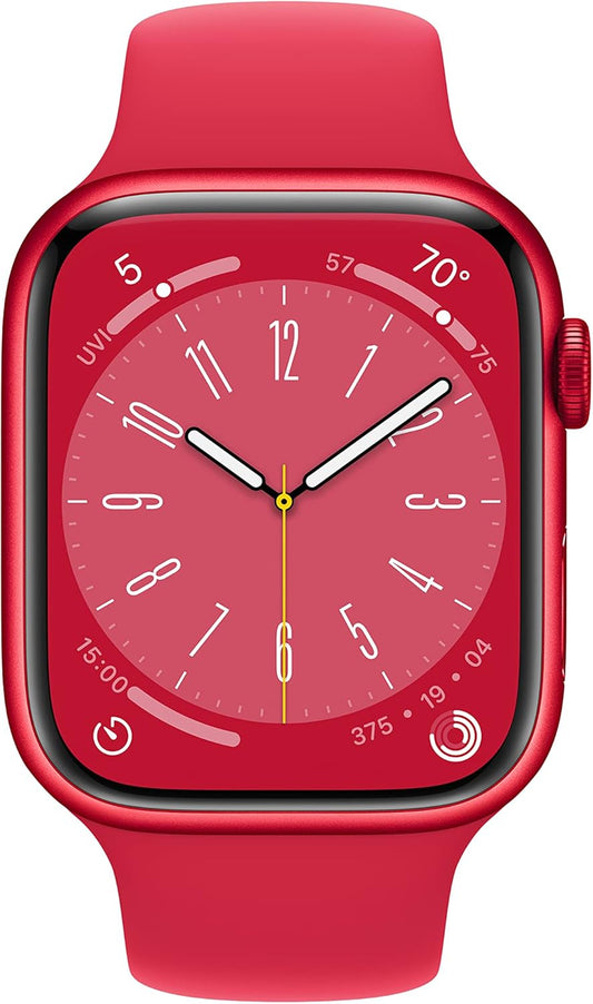 APPLE WATCH SERIES 8 RED ALUMINIUM CASE WITH RED SPORT BAND – REGULAR