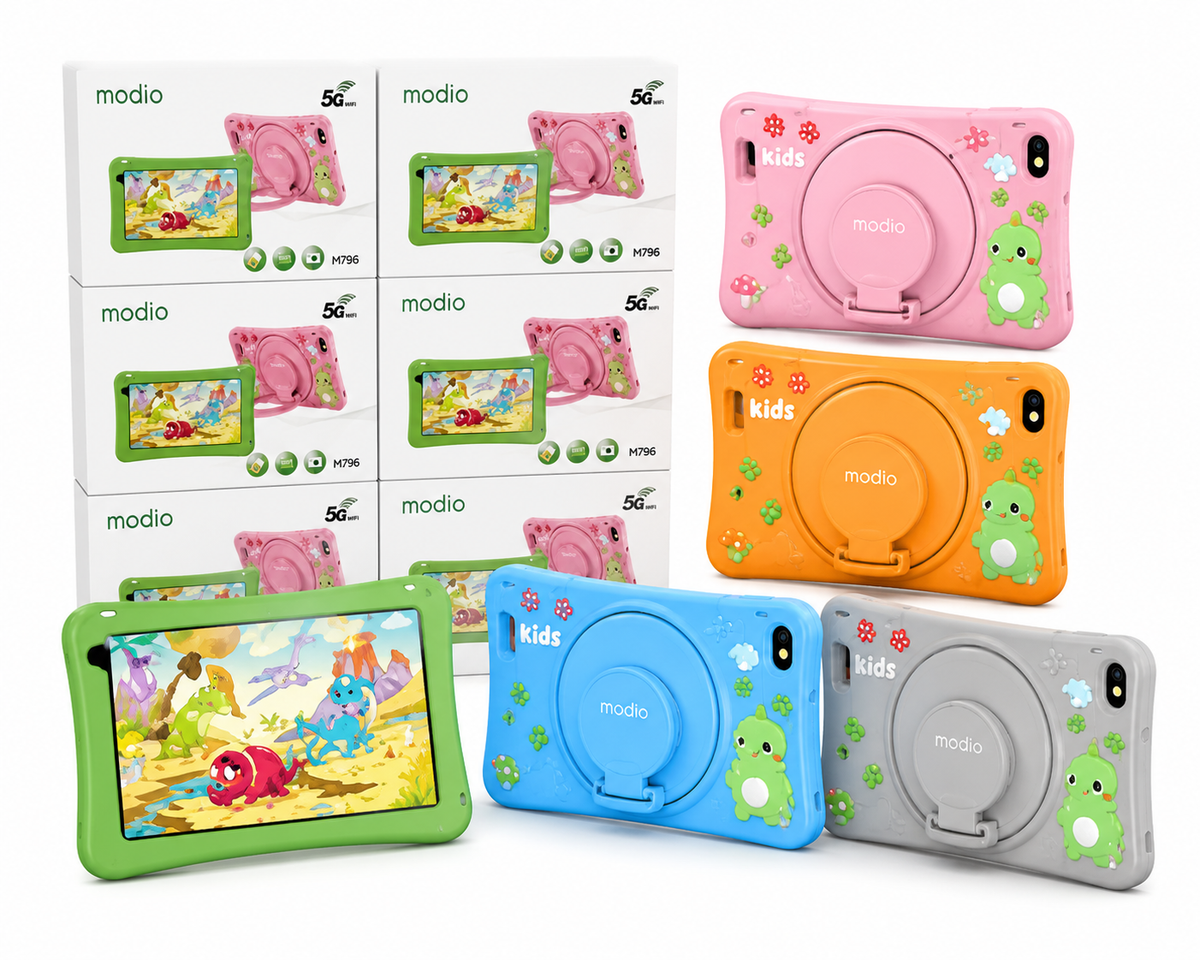 Modio M796 4G/5G 6GB/256GB Android Kids Educational Tablet, 7" Display, Android 12 OS, 4000mAh Battery, Dual SIM Slot, Parental Controls