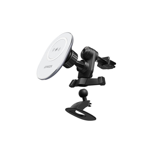 ANKER POWERWAVE MAGNETIC CHARGING CAR MOUNT BLACK+WHITE