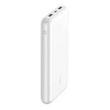 Belkin 20K Power Bank, 15W USB-C Input, USB-A Output, White