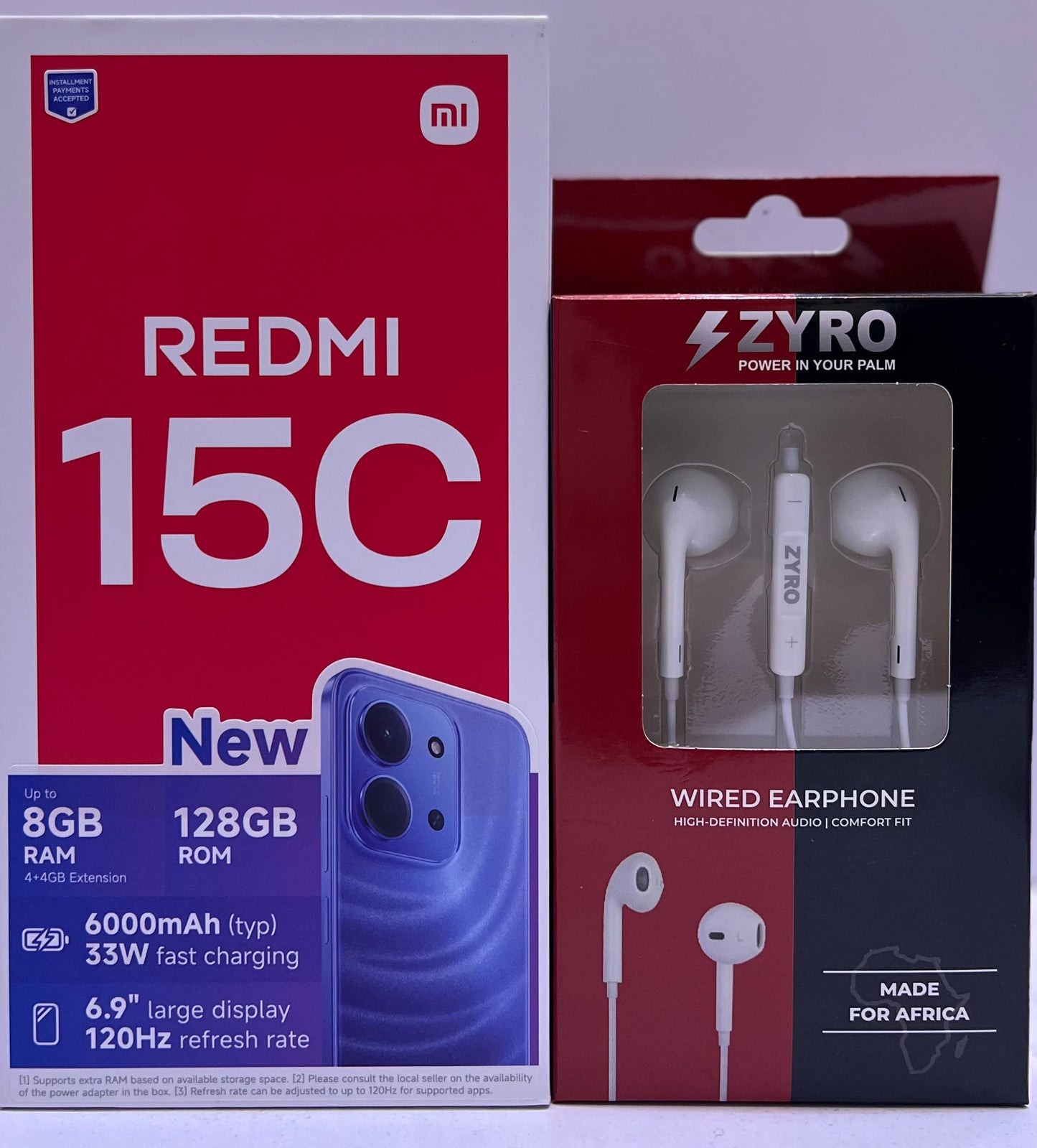 Redmi 15C 4+128GB, 24 Months Warranty, Free Zyro Type C Earphones