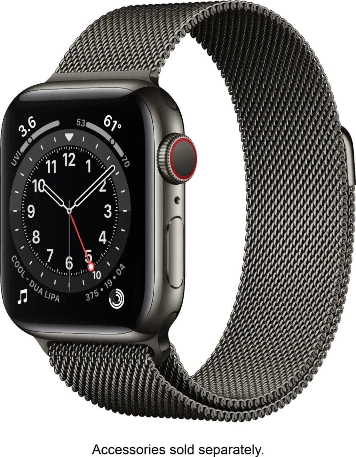 Apple Watch Series 6  – Graphite Stainless Steel Case with Graphite Milanese Loop